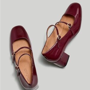 Madewell Nettie Heeled Red Mary Jane